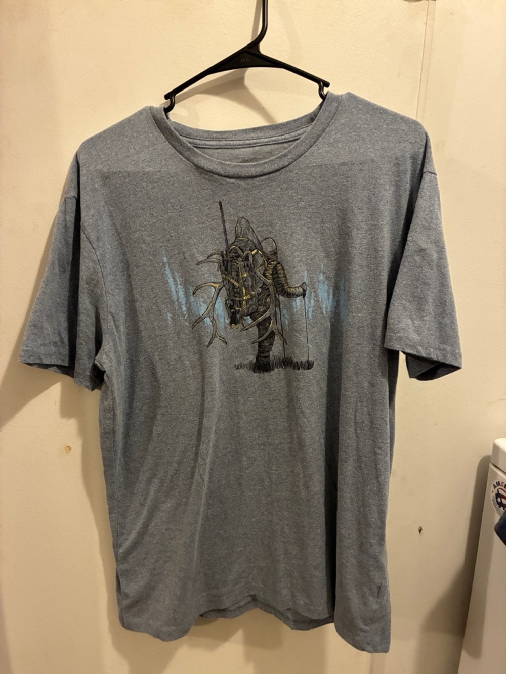 Men's Graphic T-Shirt in Heather Blue - Comfortable Casual Tee